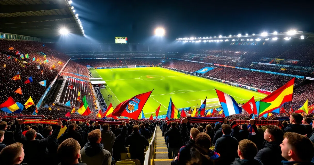 Attaccante in azione durante una partita di calcio allo stadio