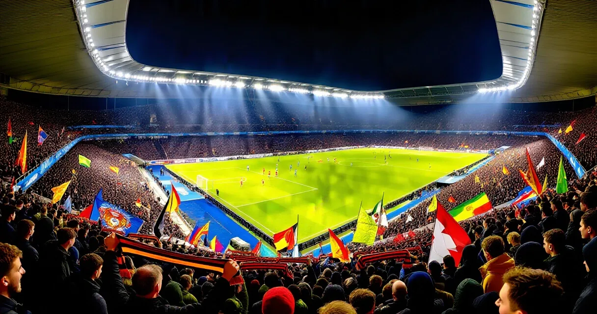 Attaquant professionnel en action sous les projecteurs d'un stade de MLS
